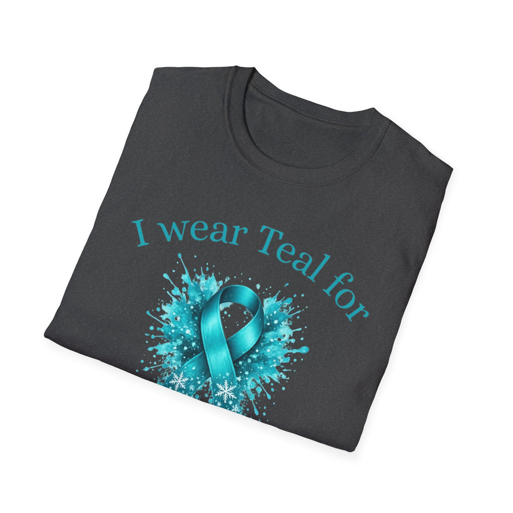 Myasthenia Gravis Awareness T-Shirt — "I Wear Teal for My Brother" Support Ribbon