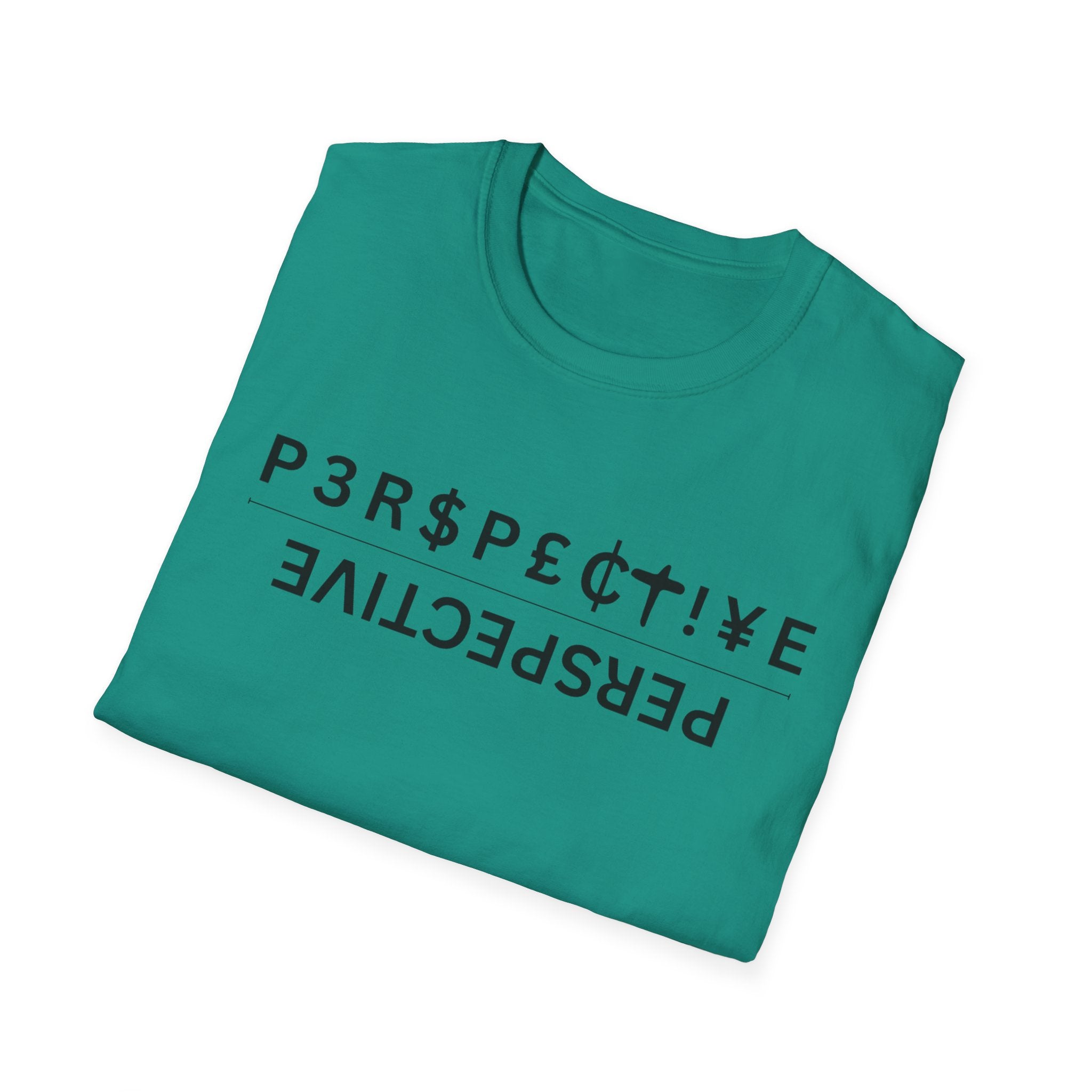 Perspective T-Shirt – Upside-Down "P3RPECT!VE / PERSPECTIVE" Graphic Tee