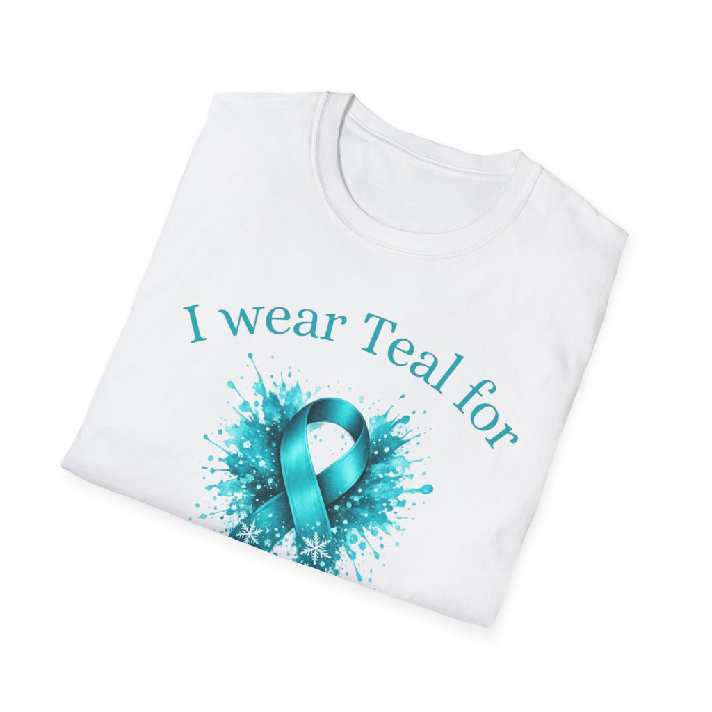 Teal Awareness T-Shirt – "I Wear Teal for My Grandma" Support Tee