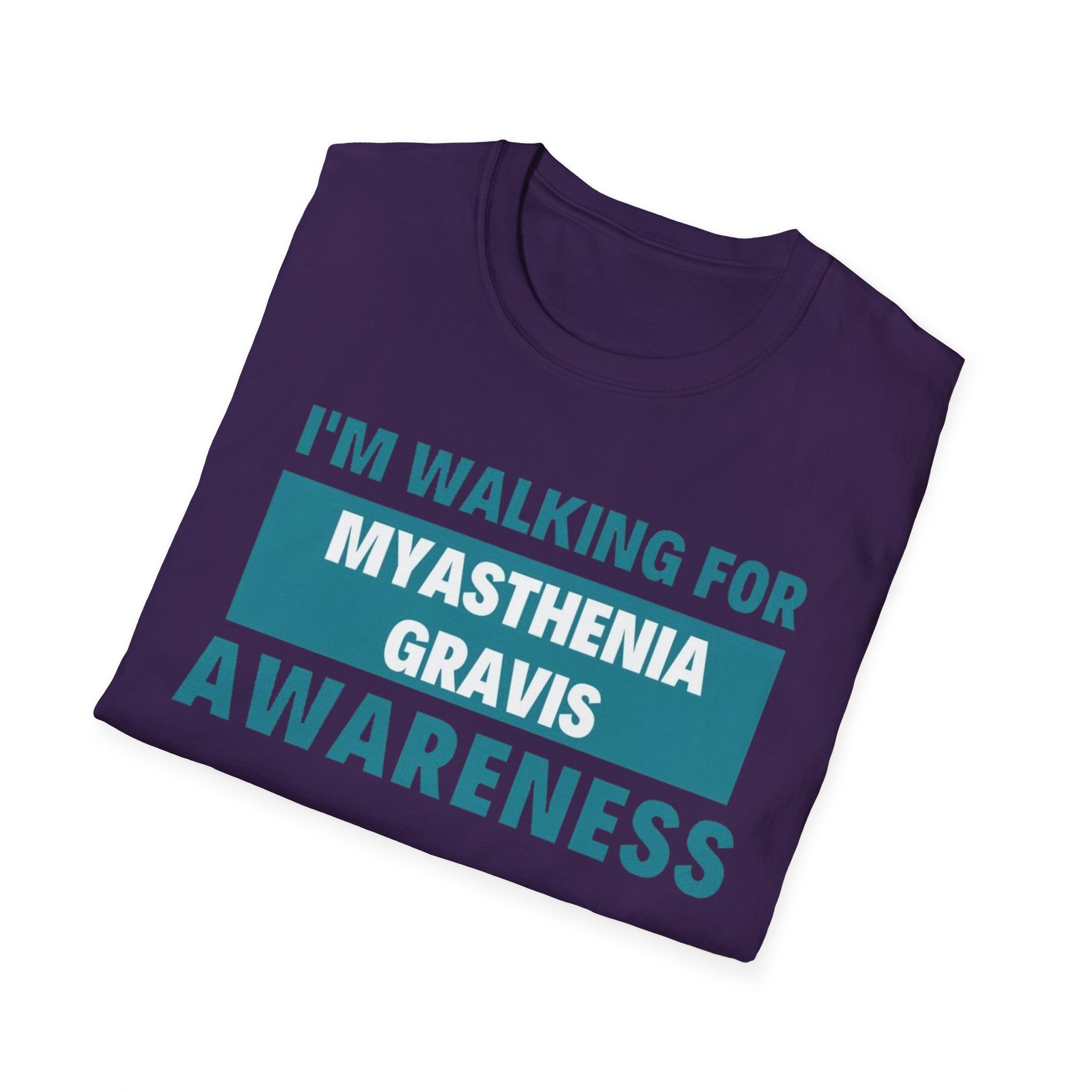 Myasthenia Gravis Awareness T-Shirt – "I'm Walking for Myasthenia Gravis Awareness" Fundraiser Tee