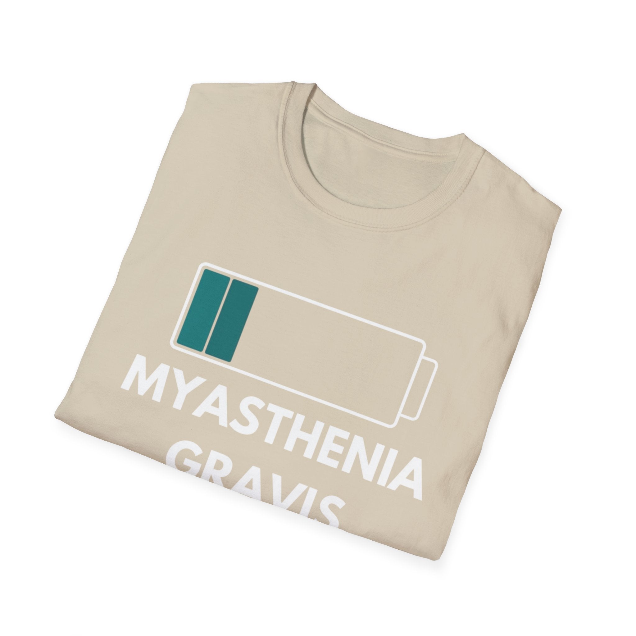 Myasthenia Gravis Awareness T-Shirt — Low Battery Graphic