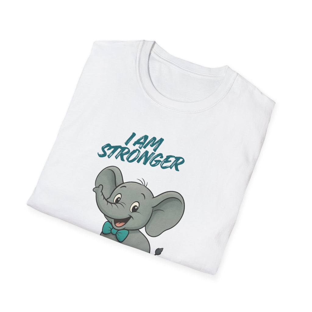 Elephant Strength T-Shirt — "I Am Stronger Than Myasthenia Gravis" Awareness Tee