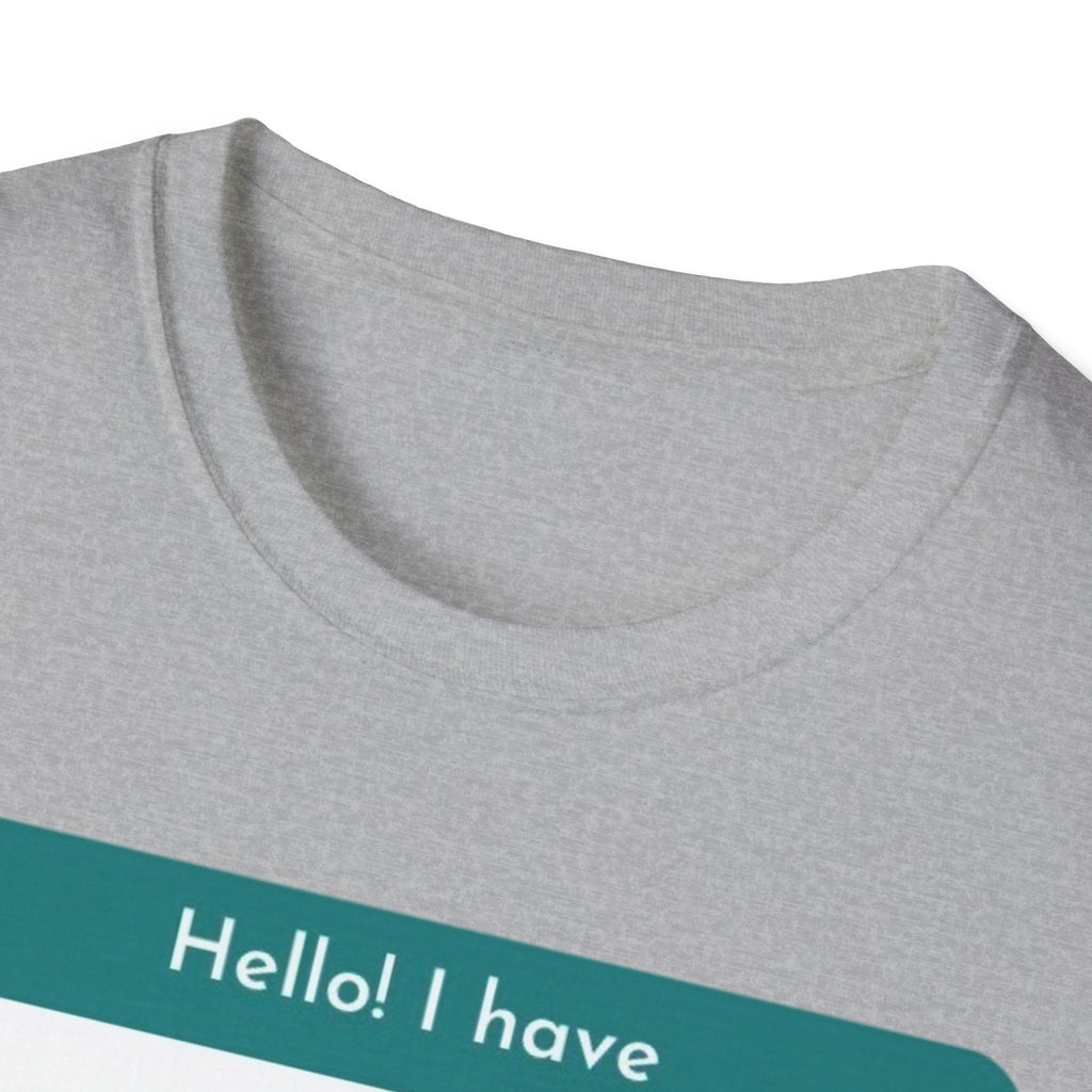 Myasthenia Gravis Awareness T-Shirt - "Hello! I have Myasthenia Gravis" Name Tag