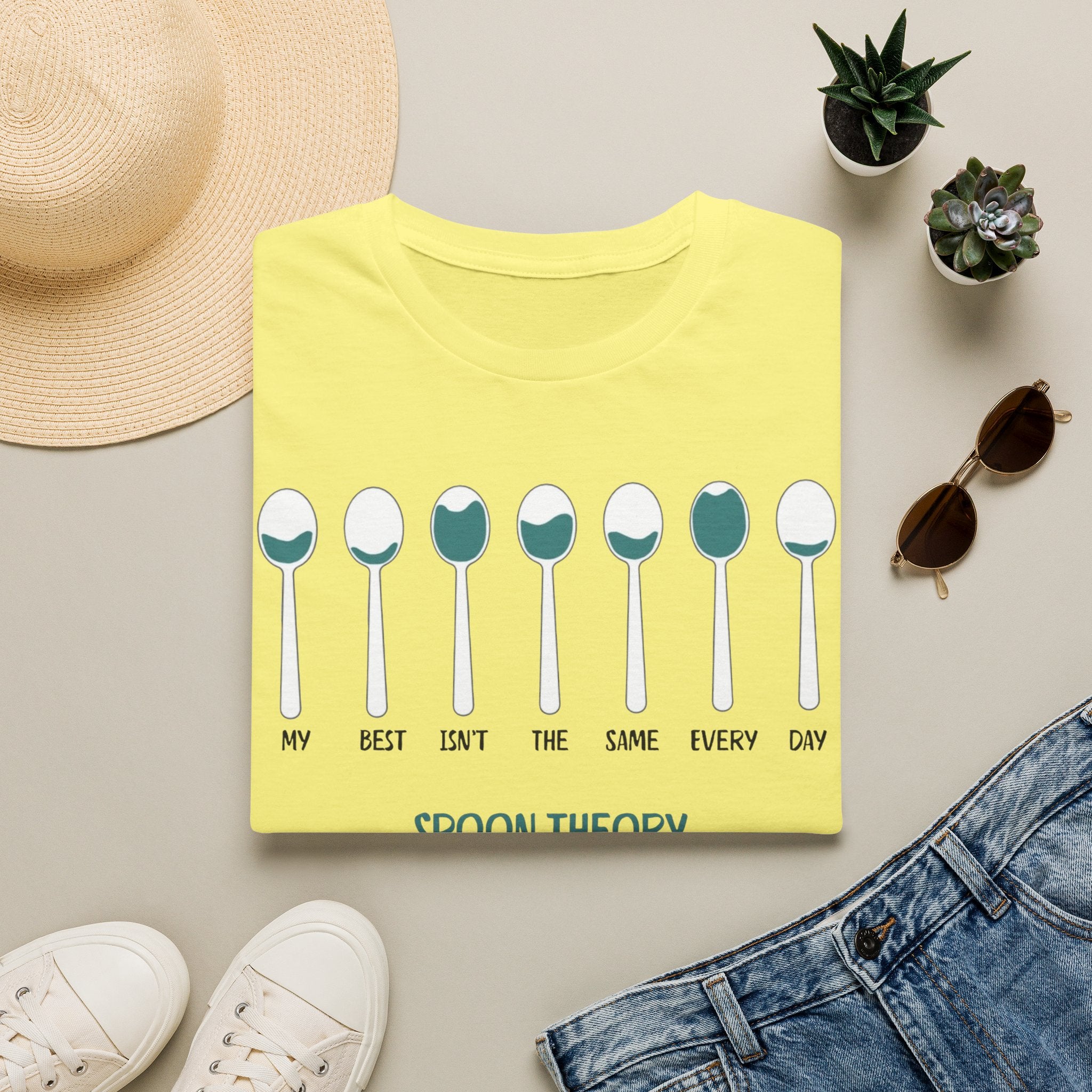 Spoon Theory T-Shirt – "My Best Isn't the Same Every Day" Chronic Illness Awareness Tee