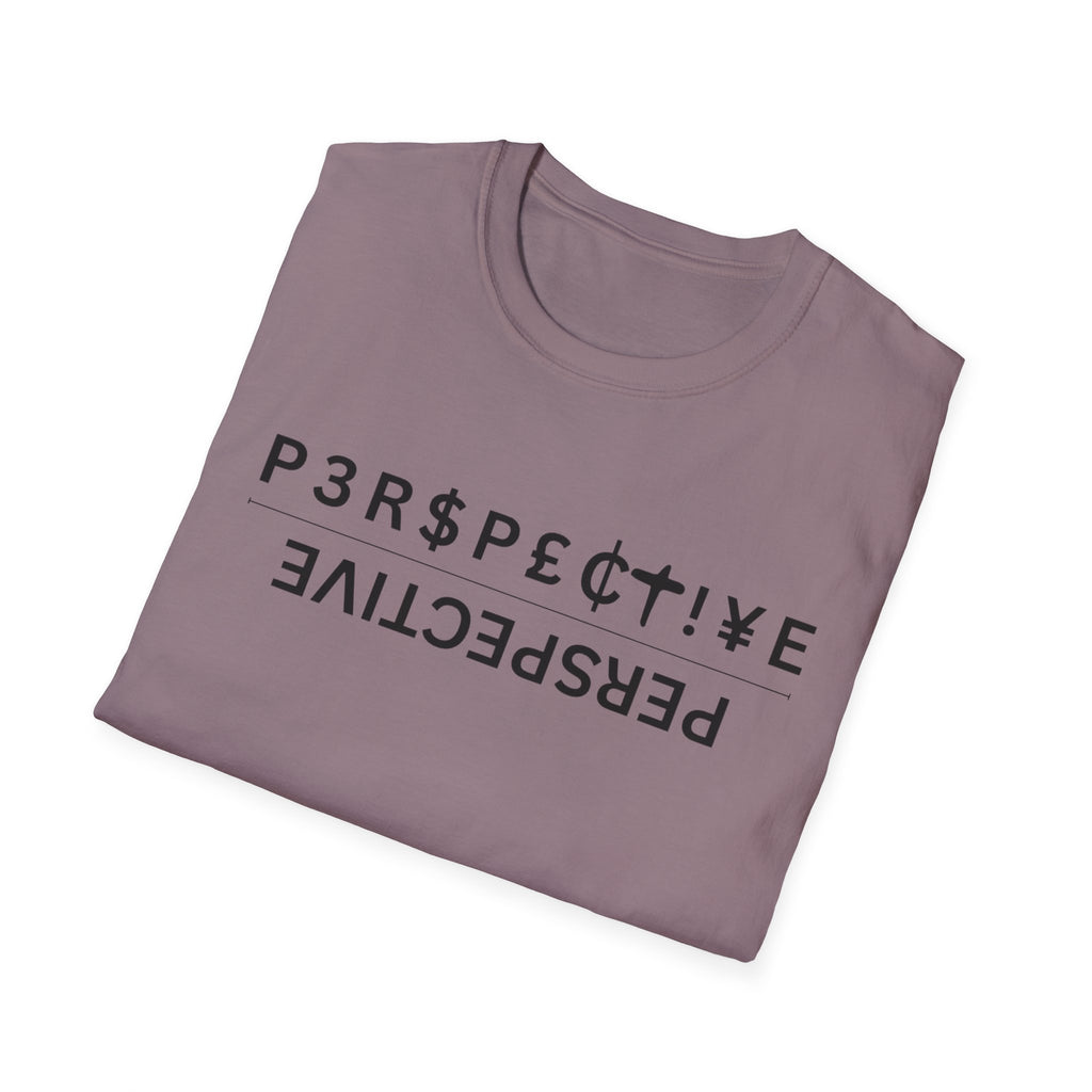 Perspective T-Shirt – Upside-Down "P3RPECT!VE / PERSPECTIVE" Graphic Tee