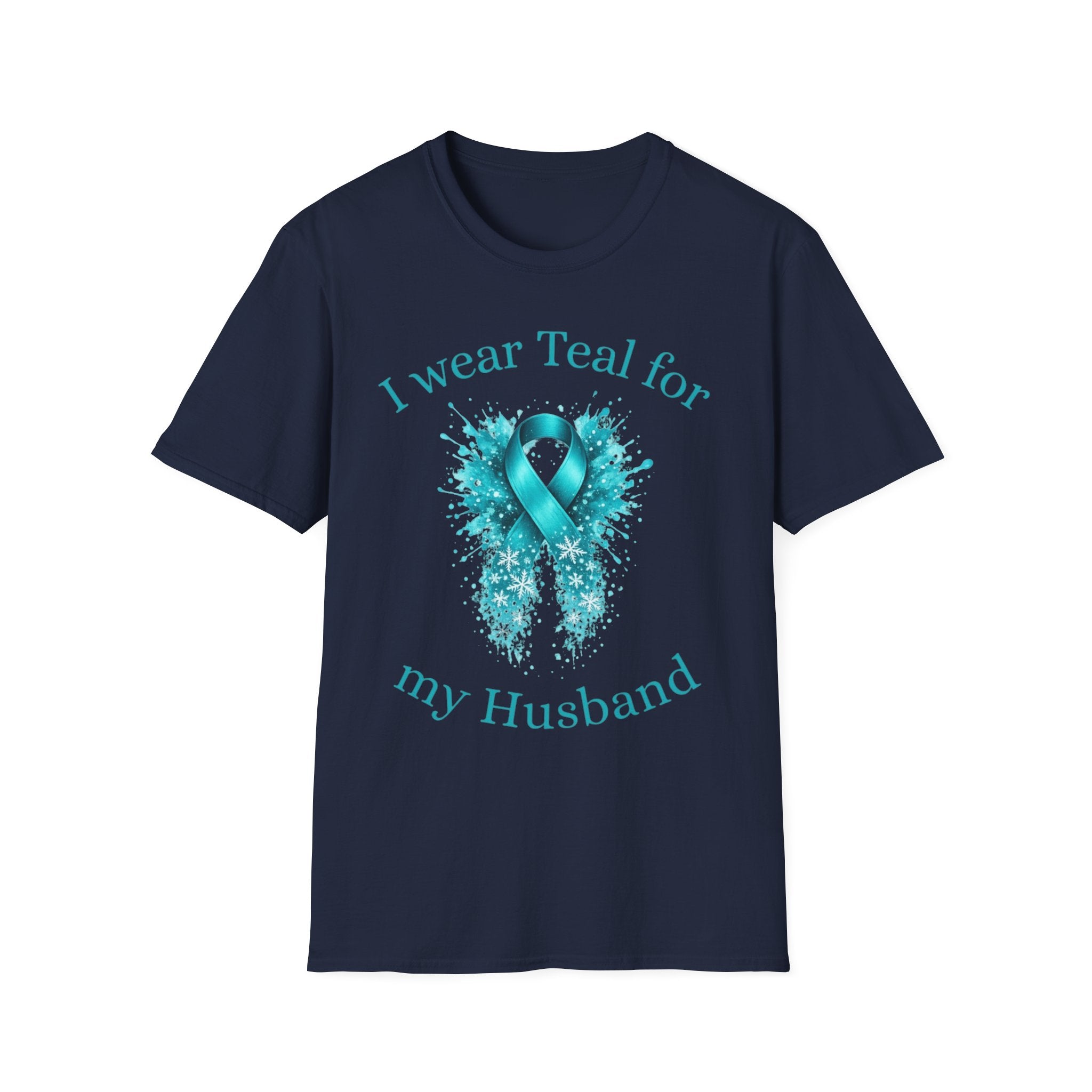 Myasthenia Gravis Awareness T-Shirt — "I Wear Teal For My Husband"