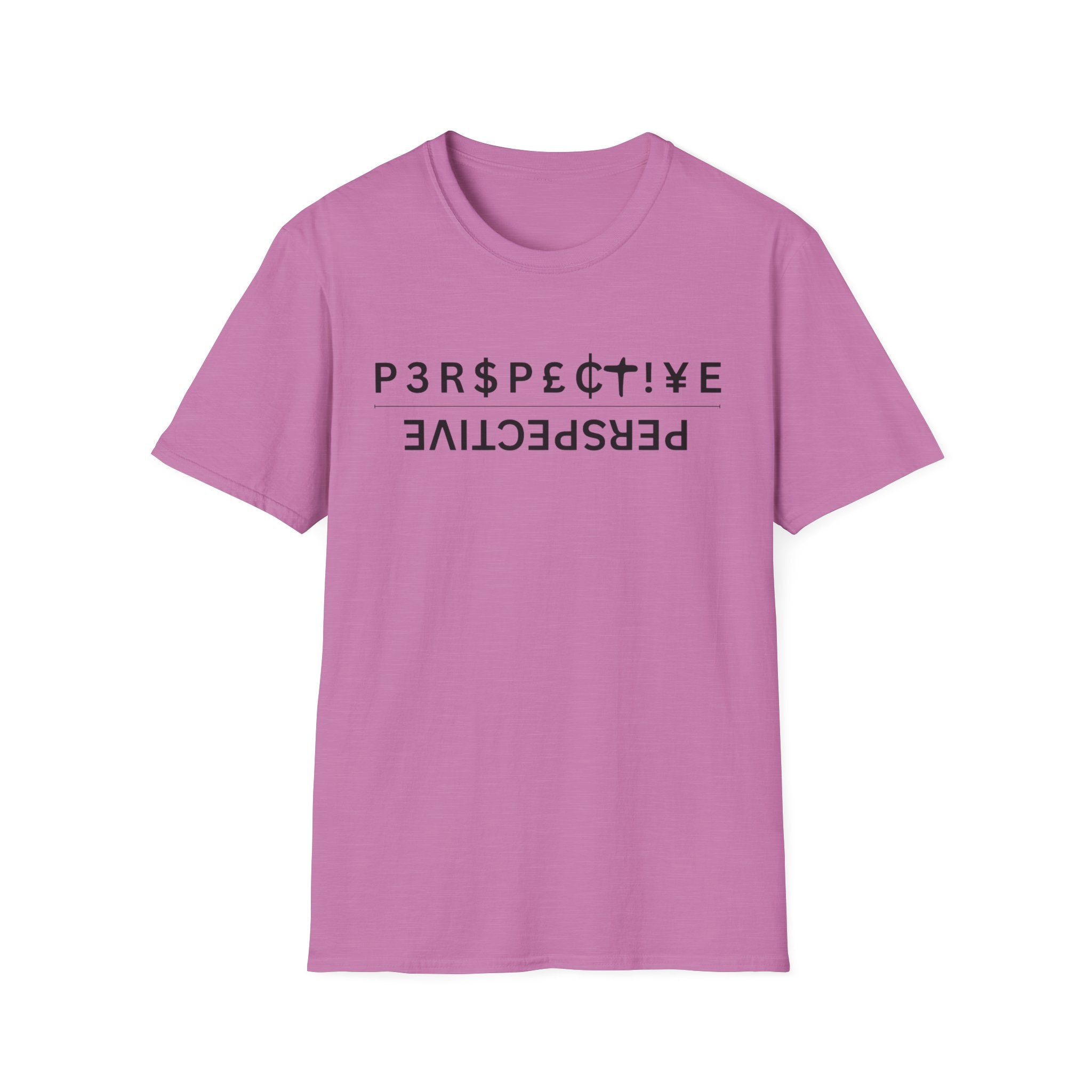 Perspective T-Shirt – Upside-Down "P3RPECT!VE / PERSPECTIVE" Graphic Tee