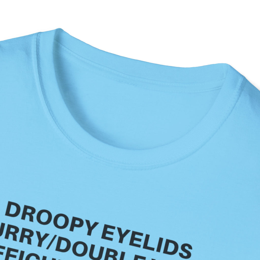 Myasthenia Gravis Awareness T-Shirt — Symptoms List Tee