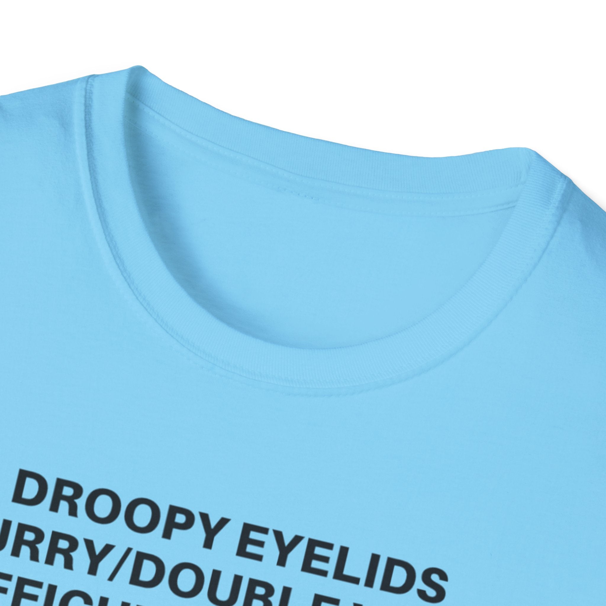 Myasthenia Gravis Awareness T-Shirt — Symptoms List Tee