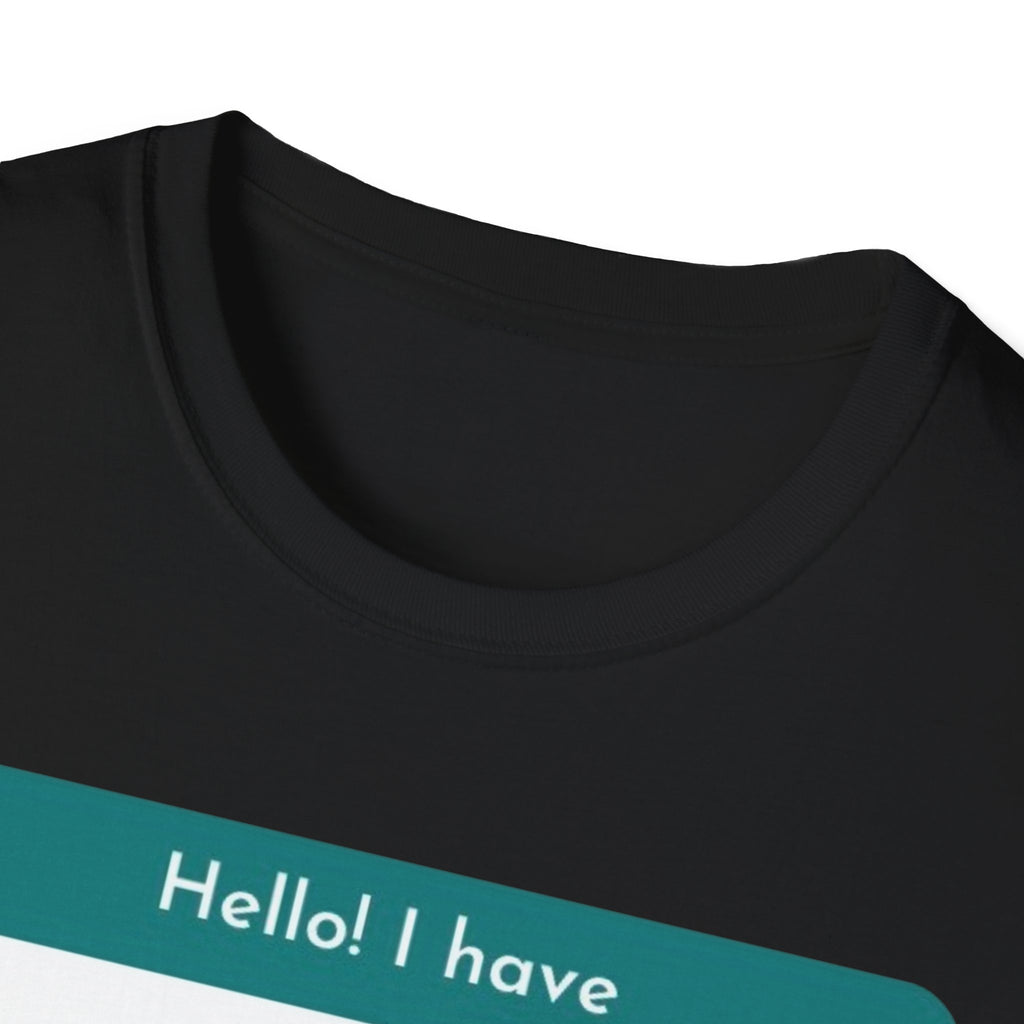 Myasthenia Gravis Awareness T-Shirt - "Hello! I have Myasthenia Gravis" Name Tag