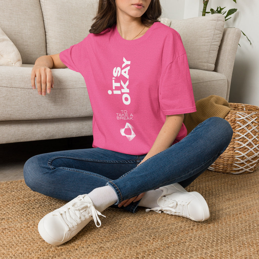 It's Okay Vertical Graphic Tee — Mental Health Awareness T-Shirt